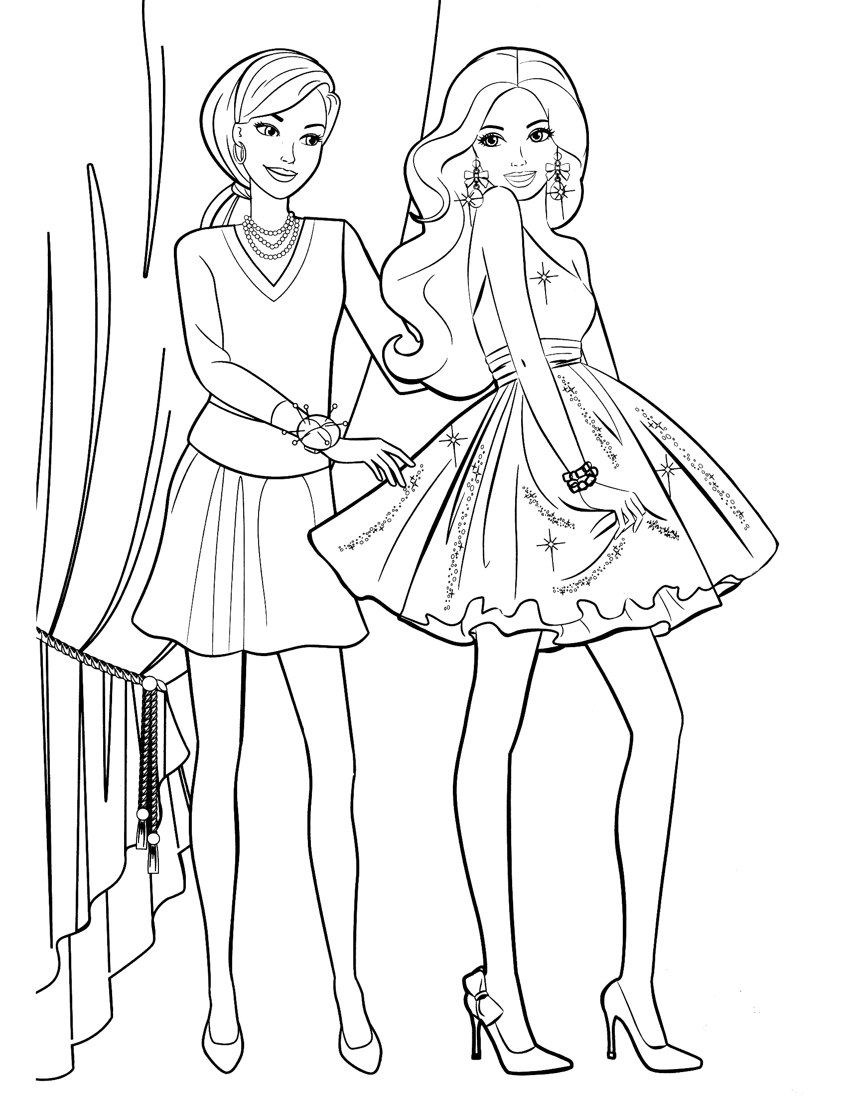 barbie rock star coloring pages