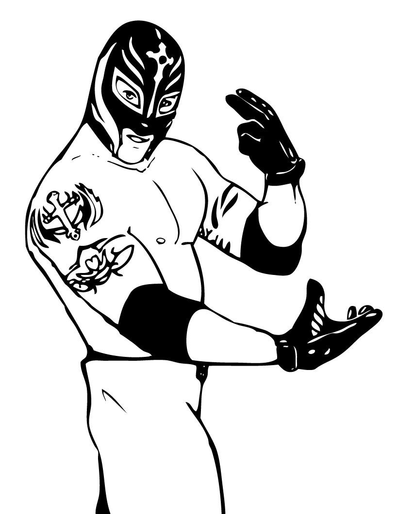 coloring pages of dx wwe